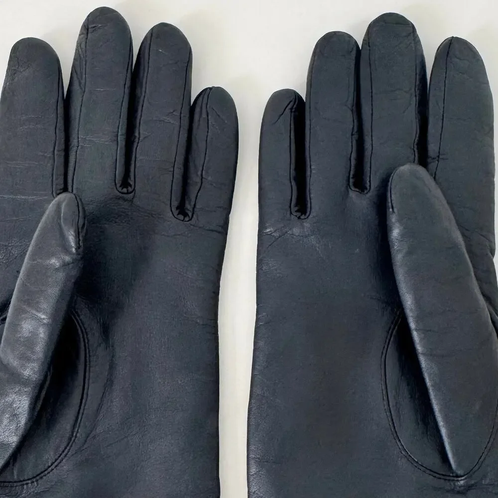 WPL Soft Leather Gloves Dark Navy Women’s Size 7